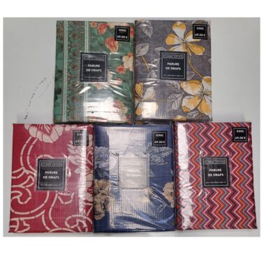 Parure de Draps King 2 Places CARRE COTON – Image 3