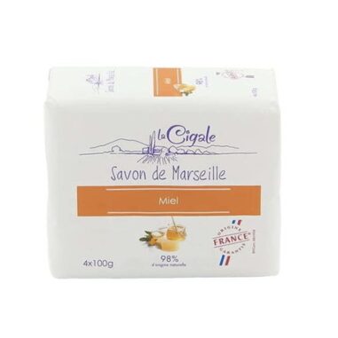 La Cigale Savon de Marseille Miel 4x100g – Image 1