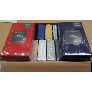 Drap Housse 140X190CM 2P CARRE COTON – Image 2