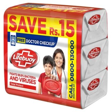 Savon Lifebuoy Total 3×130g – Image 1